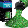 LEOBRO Green Glitter, 160g/5.64oz Holographic Chunky Glitter by LEOBRO
