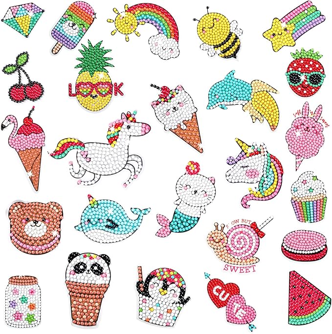 Cymbana 5D Painting Diamond Stickers Kits 25 Pcs Diamonds Dots Arts and Crafts by CYMBANA