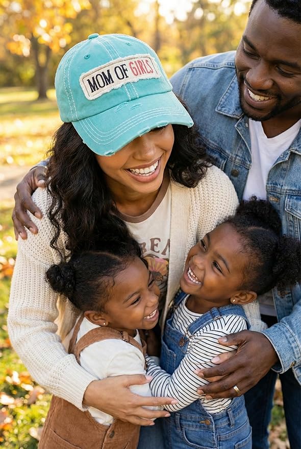 Funky Junque Distressed Vintage Baseball Cap - Embroidered Patch Women's Hat - Holiday, Lifestyle & Patriotic Designs