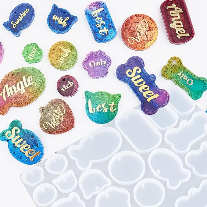 Actvty Pet Tag Resin Mold Silicone, Dog Tag Molds - Image 5