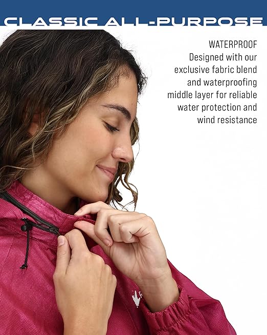 Frogg Toggs All Purpose Women's Rain and Wind Suits, Cherry/Black, Large