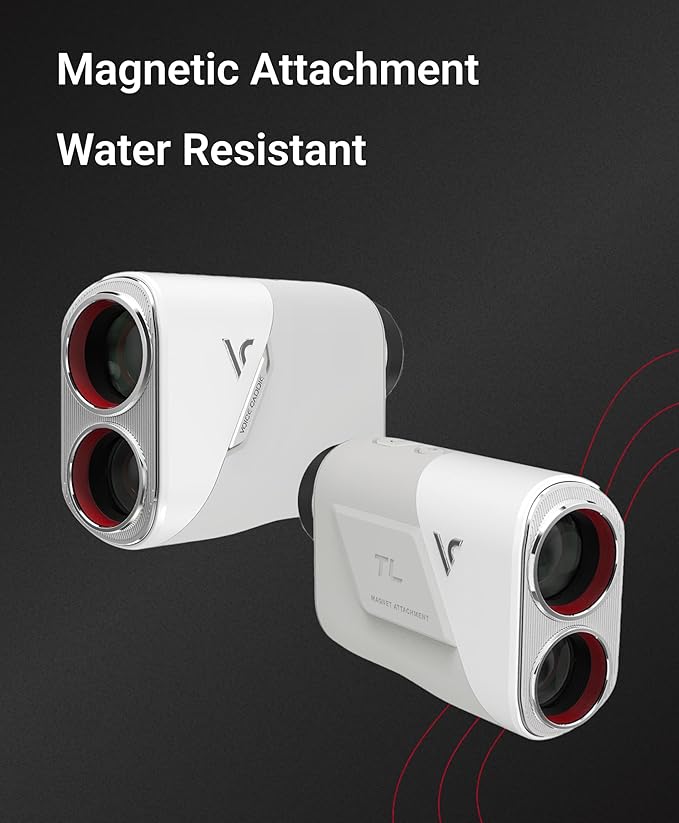 Voice Caddie TL1 Golf Rangefinder with Slope & Magnet | Dual Color OLED | Auto Slope Switch | Superior Grade Optics & Superior Precision Speed | Enhanced Pin Lock with Vibration Golf Laser Rangefinder