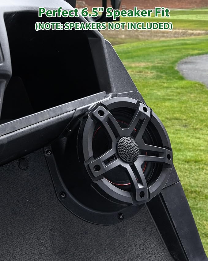 SAUTVS 6.5" Under Dash Kick Speaker Pod Brackets for Yamaha Drive2 G29 Accessories, Front Kick Panels Loudspeaker Mount Support 6.5inch Speaker Devices for Yamaha Drive2 G29 Standard Golf Cart, 2PCS