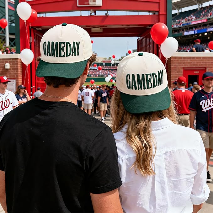 Game Day Hat for Women Men, World Cup Hat Football Softball Basketball Caps