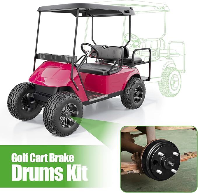 10L0L Golf Cart Brake Shoes,Brake Pads and Bendex Drum Spring Kit for Yamaha 1993-Up G14, G16, G19-G22 and 1996-Up TXT/EZGO/ST350/Workhorse/Medalist 1997 UP OEM 27943G01 27945G01 70794G01 70795G01
