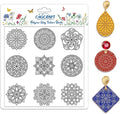 CHGCRAFT Bohemian Round Pattern Polymer Clay Texture Sheets Mandala Pattern by chgcraft