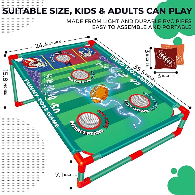Bean Bag Toss Game for Kids, Outside Toys for 3 4 5 6 7 8 Years Old Boys Girls - Image 2