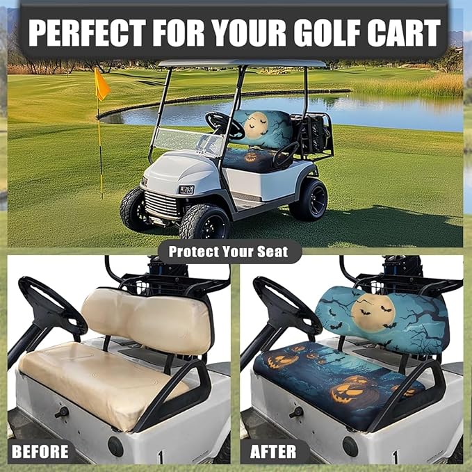 Yewatlles Vintage Eagle Glacier Two Piece Golf Cart Seat Towel Cover with Holes Outdoor Sports Club Car Seat Blanket Protector Portable Car Protective Accessories