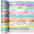 YUBX Watercolors Washi Tape Set 12 Rolls Pastel Colors Masking Macaron Graphic by EveryCreatorhashisYUBX