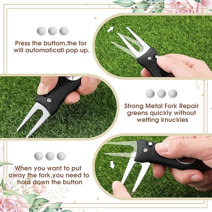 Seenelling 6 Sets Groomsmen Golf Proposal Gifts Box, Include Groomsman Divot Tool with Groomsman Golf Ball Marker, Thank You Card and Groomsmen Boxes for Wedding Groomsman Best Men Gifts Proposal Gift