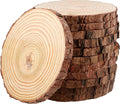 JEUIHAU 12 PCS 5.5-5.9 Inches Natural Unfinished Wood Slices, Round Wooden Tree by JEUIHAU