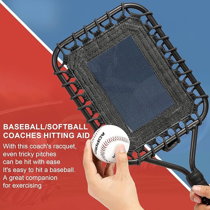 Baseball Racket for Fly Balls: Fungo Racket Baseball/Baseball Racket for Coaches and Parents to Help Players Practice Hitting Grounders and Pop Flies (New)