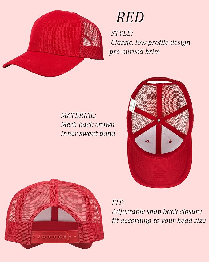 Gelante Mesh Trucker Hat Baseball Cap Structured Front Panel Wholesale LOT 12 Pack
