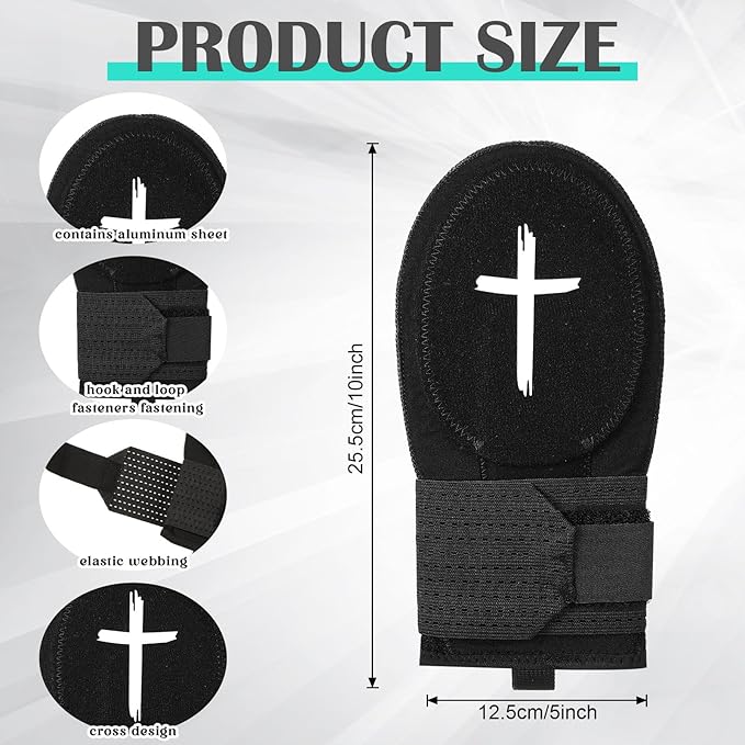 Geyoga Christian Sliding Mitt Cross Baseball Softball Religious Glove Sliding Mitt Baseball Guard Accessories and Protective Gear Left/Right Hands - Hand and Wrist Protection
