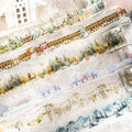 6 Rolls Winter PET Washi Tape, Nature Landscape Tape Stickers by MisKepaa