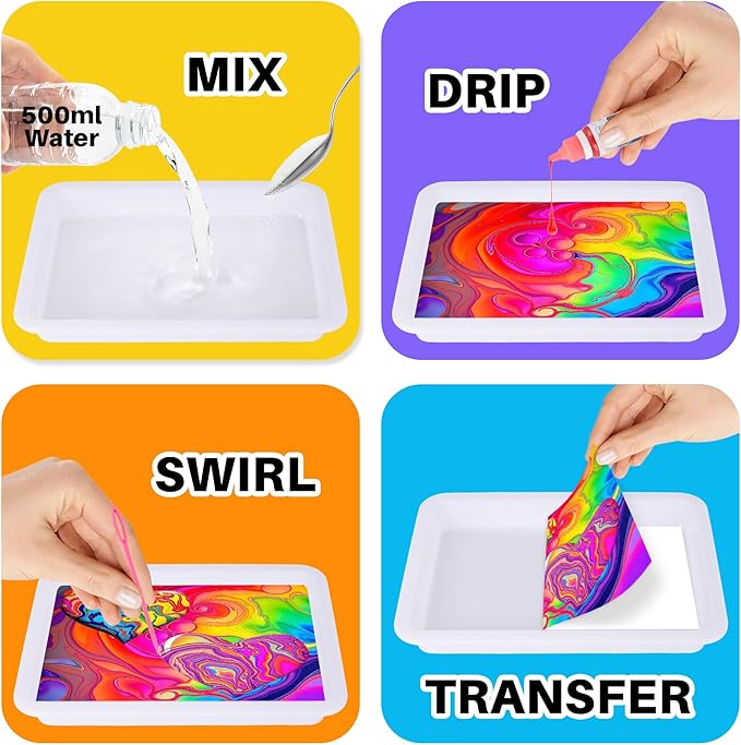 ArtCreativity Water Marbling Paint Art Kit - Image 3