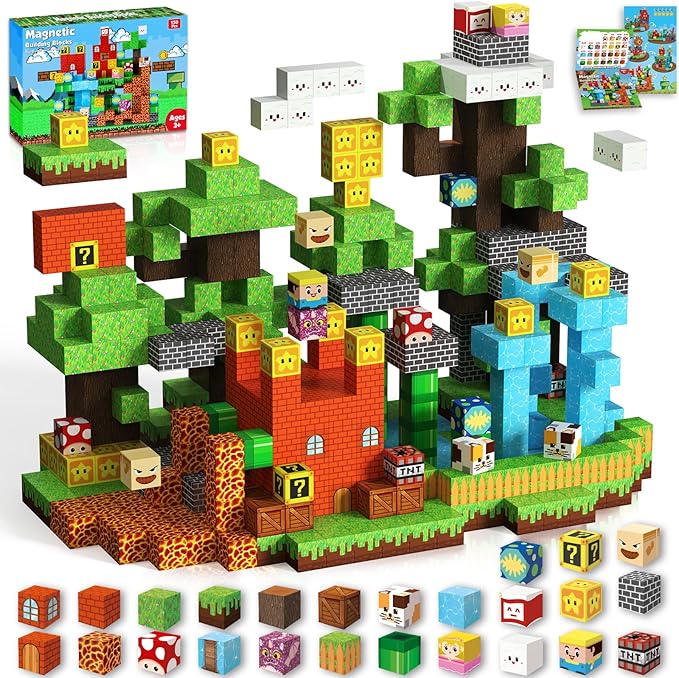 Magnetic Blocks-150 PCS Build Adventure Game Castle World Set - Image 7
