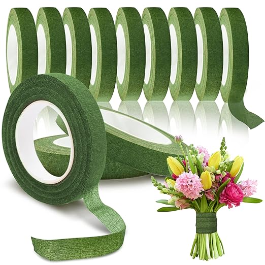 Max Shape 12 Rolls 1/2 Inch 30 Yard Floral Tapes by MaxShape