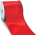 CT CRAFT LLC Satin Wired Ribbon 4 Inch x 20 Yards Red by CTCRAFTLLC