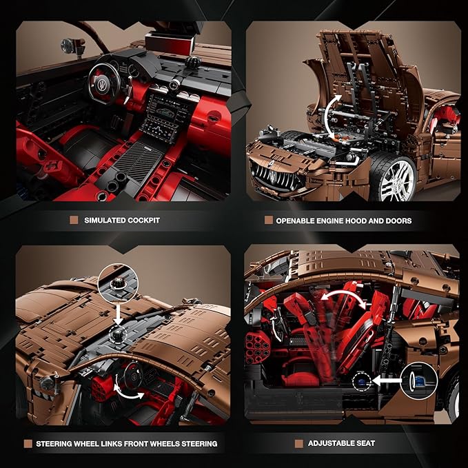 Reobrix Sports Car Building Blocks Set - Image 4