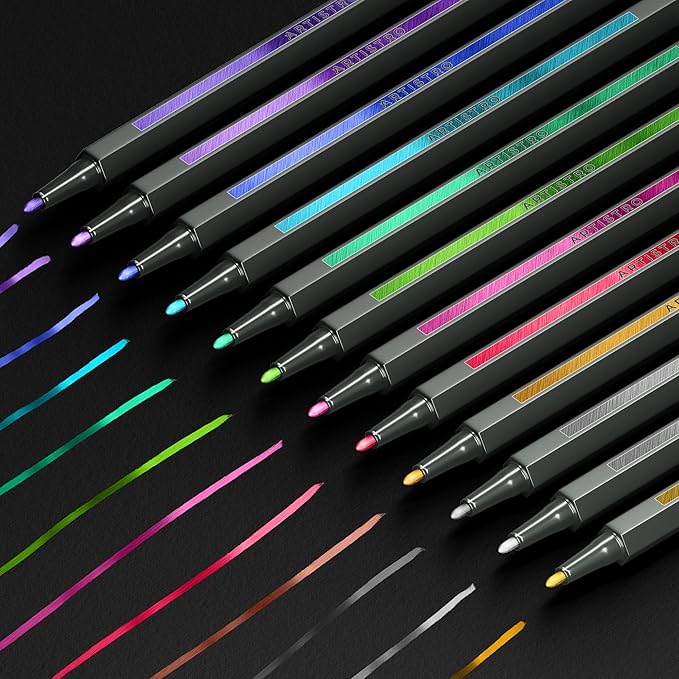 ARTISTRO 12 Metallic Markers by ARTISTRO