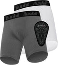 Runhit Boys Cup Underwear for Baseball Football, Youth Compression Shorts with Soft Protective Athletic Cup Boxer Brief