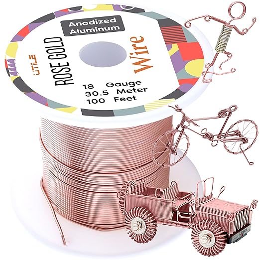 UTILE Armature Aluminum Wire 100 ft 18 Gauge 1.2 mm Anodized Craft Bendable by UTILE