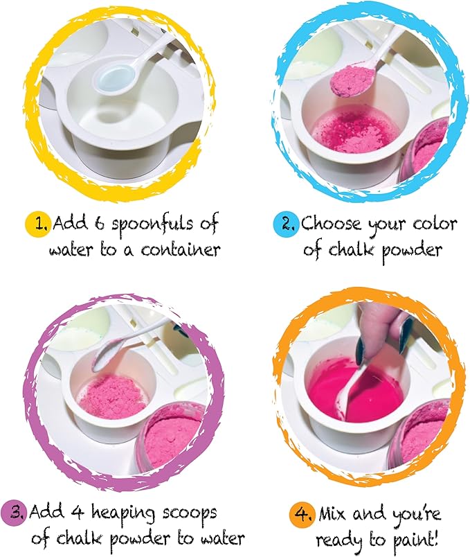 DIY Sidewalk Chalk Paint 6pk Kit - Image 3