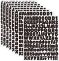 Letter Sticker, 1/2 inch 10 Sheets Black Alphabet Sticker, Self Adhesive Vinyl by Starboling