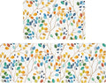weesire Anti Fatigue Mats for Kitchen Floor Boho Kitchen Rugs Colorful Floral by weesire