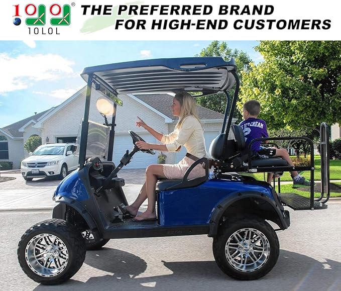 10L0L 4PCS Universal Retractable Golf Cart Seat Belt Kit with Bracket for Yamaha, EZGO, Club Car