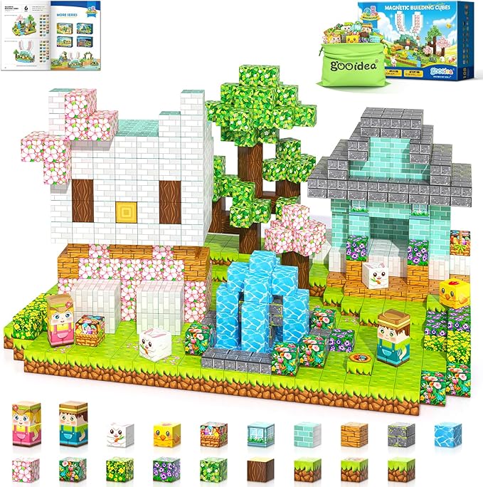 108PCS Magnetic Blocks Kids Magnet Toys, Large 1 inch Building Cubes by EveryChildsPick