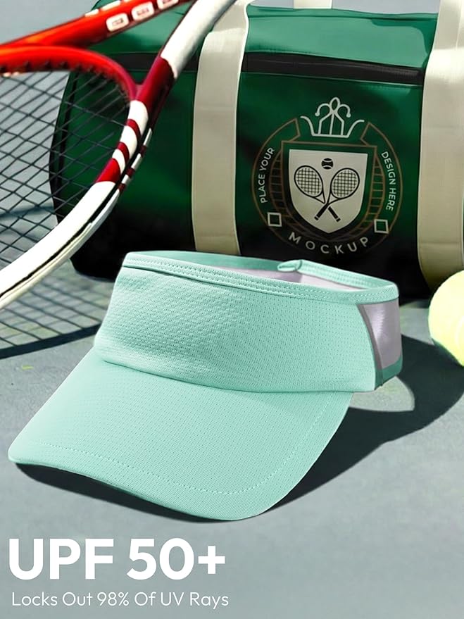 Sun Visor Hat for Women & Men UV Protection Lightweight Foldable Summer Sports for Running Tennis Golf Pickleball