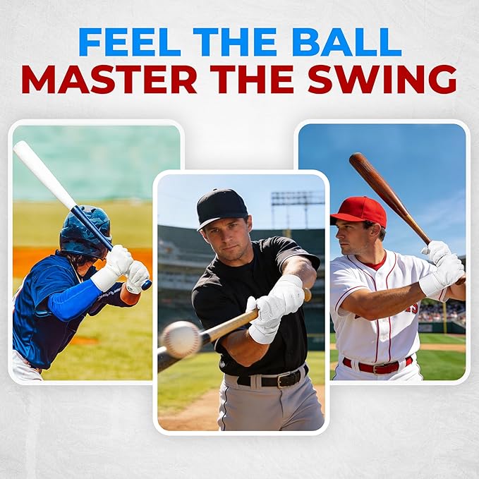 HANDLANDY Baseball Batting Gloves for Men & Women, Breathable Softball Batting Gloves with Long Cuff for Adult