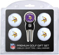 Team Golf NFL Regulation Size Golf Balls (4 Count) & Divot Tool with Removable Double-Sided Magnetic Marker