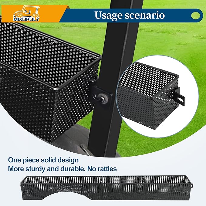 Golf Cart Front Inner Basket Dash Storage Tray Organizer for EZGO RXV 2008-up with One Piece Solid Design, More Sturdy and No Rattles