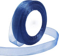 Ribbon for Gift Wrapping 3/4 inch Blue Sheer Organza Ribbon for Flower Bouquet by Loomeshribbonforcrafts%EF%BC%81