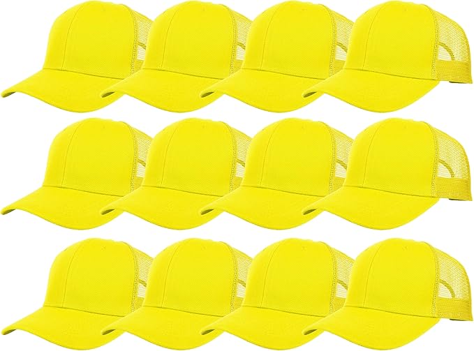 Gelante Mesh Trucker Hat Baseball Cap Structured Front Panel Wholesale LOT 12 Pack