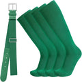 Baseball Socks and Belt Combo for Youth Adult - Softball Sock and Belt for Boys and Girls (2 Pairs of Socks & 1 Belt)