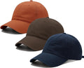 3 Pack Washed Plain Vintage Baseball Cap Cotton Adjustable Twill Bulk Low Profile Classic Dad Hat for Men/Women