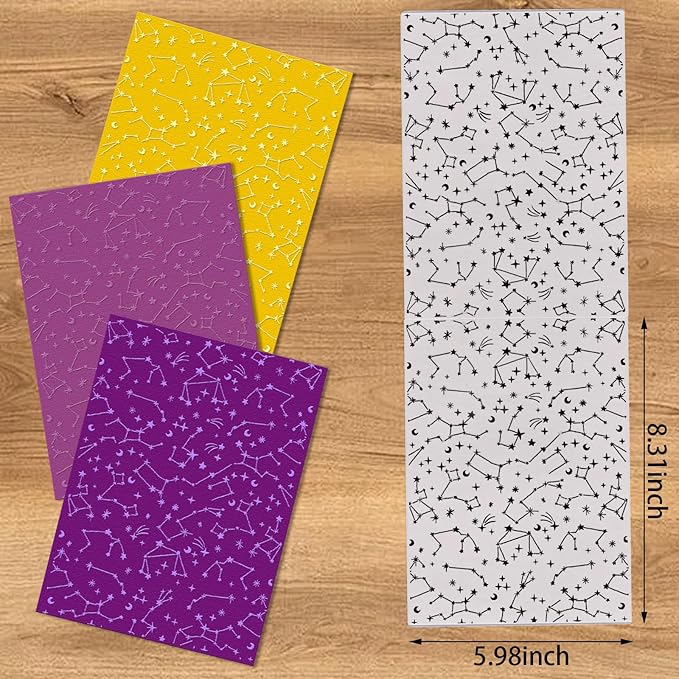 Threetols 3-D Textured Impressions Embossing Folder, Star Background Embossing - Image 2