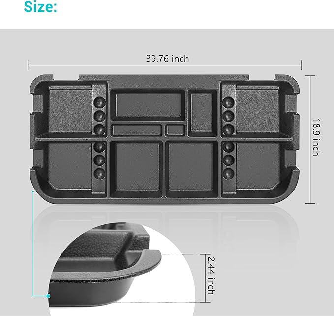 10L0L Golf Cart Under Seat Storage Tray Fits EZGO TXT, RXV, Club Car DS, Club Car Precedent, Yamaha G29, Electric Vehicle with Original Trojan Battery Underseat Organizer Container Holder Plate