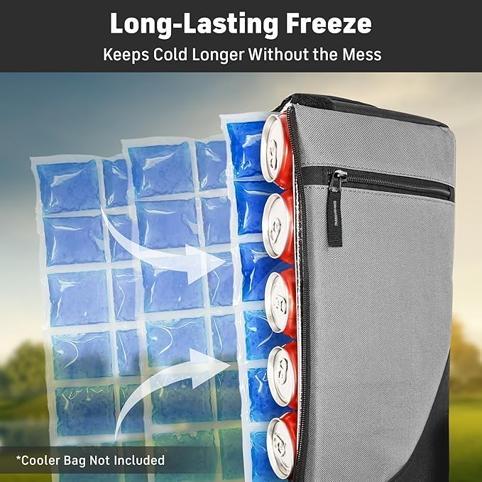 Frostbox Golf Bag Cooler with Ice Pack | Insulated 6-Can Beer Sleeve | Stays Cold for Hours Discreet Hidden Design - Fits in Golf Bag