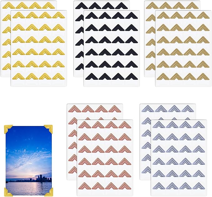 240 Pieces Photo Corners Self Adhesive Photo Corner Stickers, Picture Mounting by Unknown