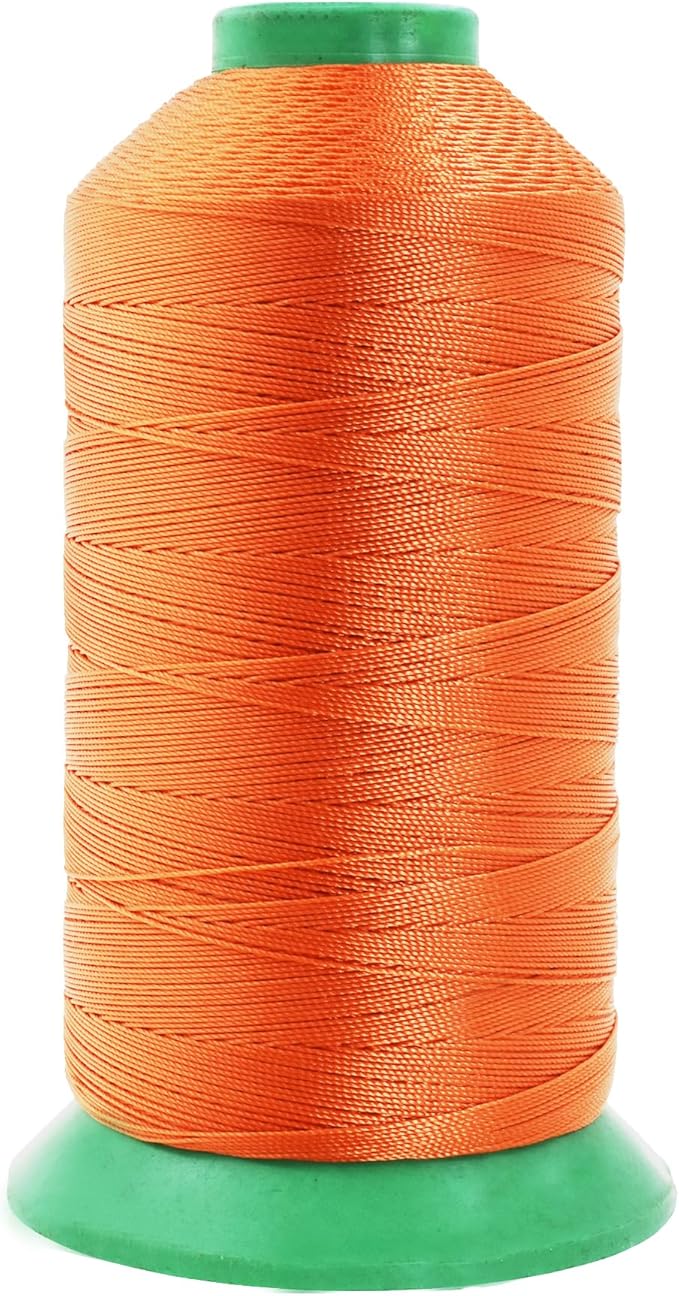 Mandala Crafts Bonded Nylon Thread Orange Heavy Duty Sewing Threads by MandalaCrafts