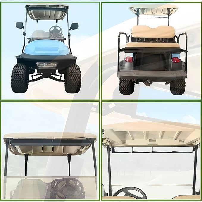 4-Panel Golf Cart Rear View Mirror - Wide Angle Universal Fit for Yamaha/Club Car/EZGO | Golf Cart Mirror | Golf Cart Accessories & Safety Upgrade