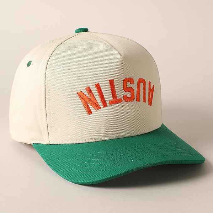 MIRMARU Two-Tone Vintage Canvas Trucker Hats for Men & Women, Adjustable Size Baseball Caps with Trendy Embroidered Design