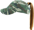 Classic Plain Ponytail Messy High Bun Headwear Adjustable Cotton Trucker Mesh Glitter Hat Baseball Cap