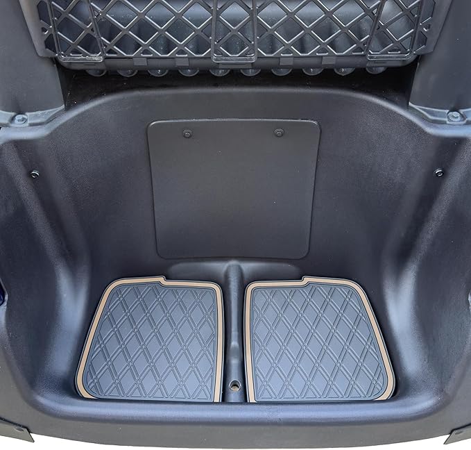 Xtreme MATS Rubber Bag Well Mat Compatible with Club Car Precedent, Onward, Tempo and Atlas Golf Carts (Beige Trim)