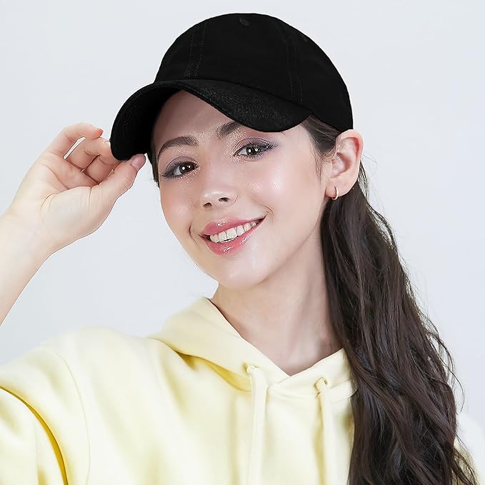 Cotton Baseball Cap Dad Hat – Washed Low Profile Adjustable Hat for Men Women Casual Outdoor Running Golf